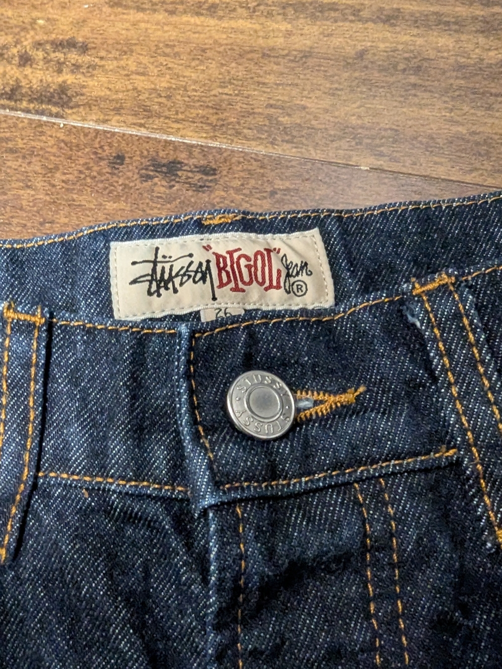Stussy Big Ol Denim Size 26 Rinsed Indigo